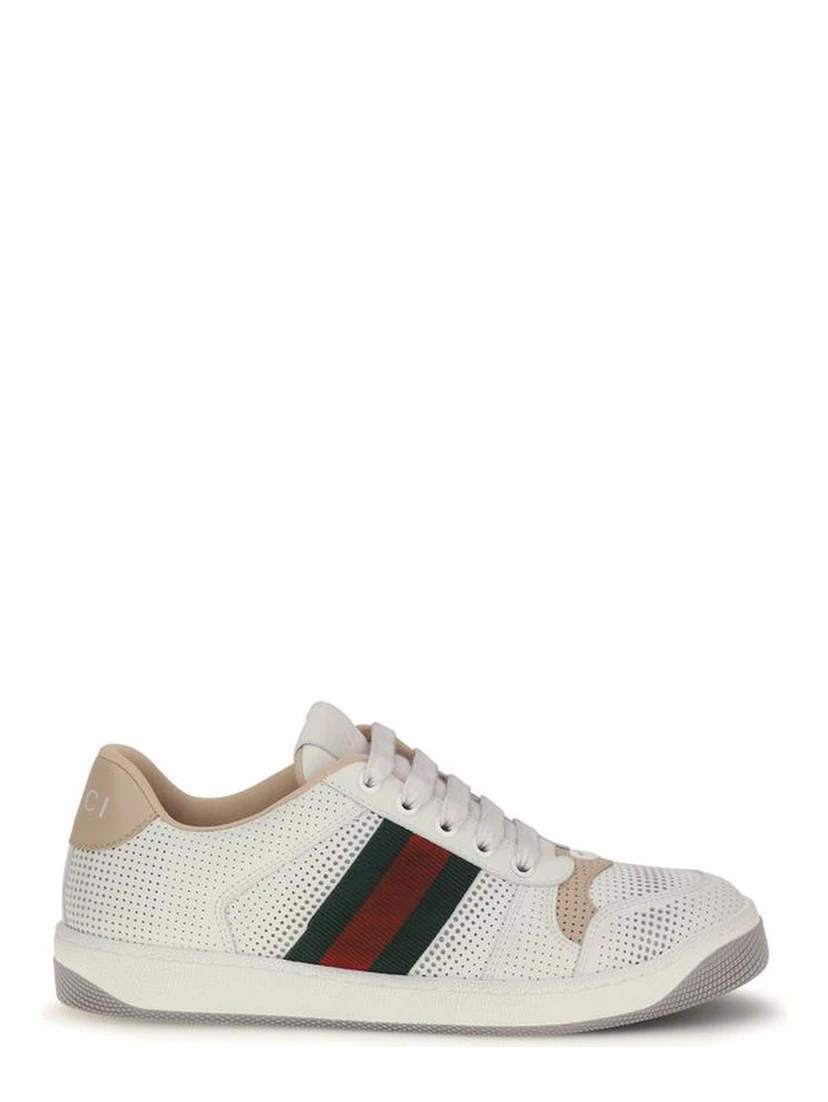 White Calf Leather Bos Taurus Athletic Sneakers