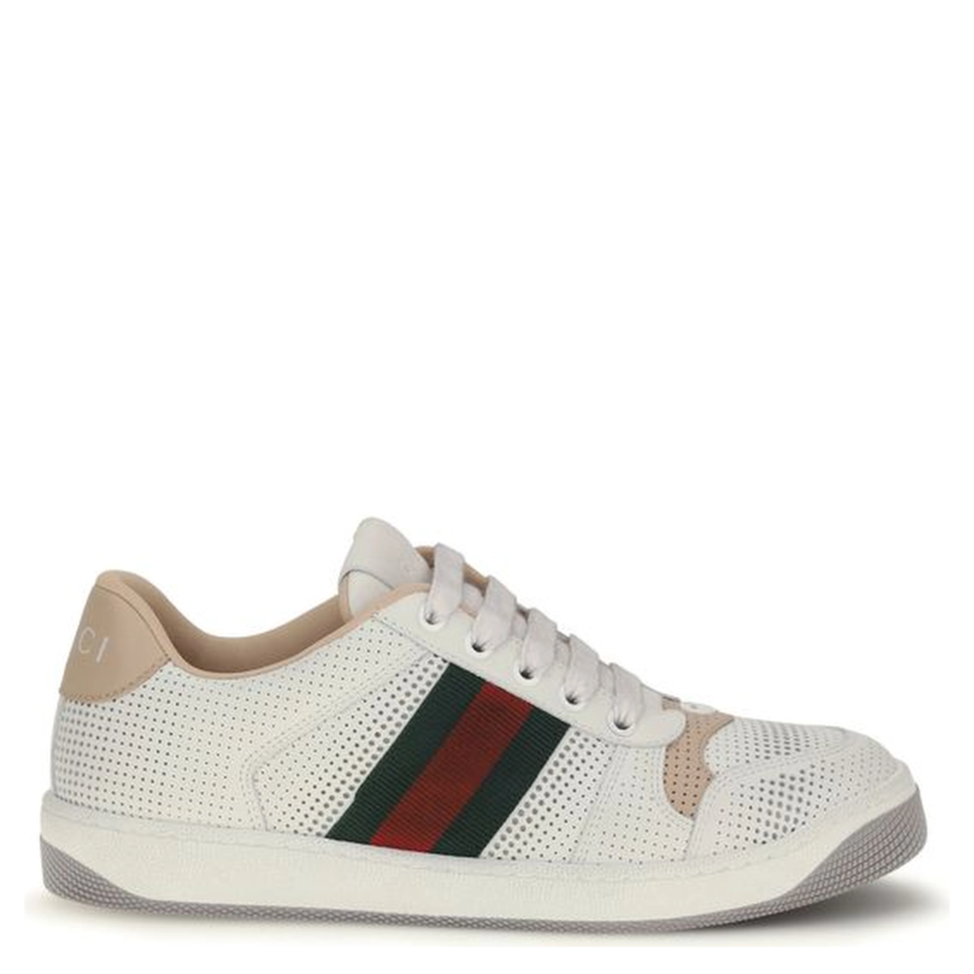 White Calf Leather Bos Taurus Athletic Sneakers