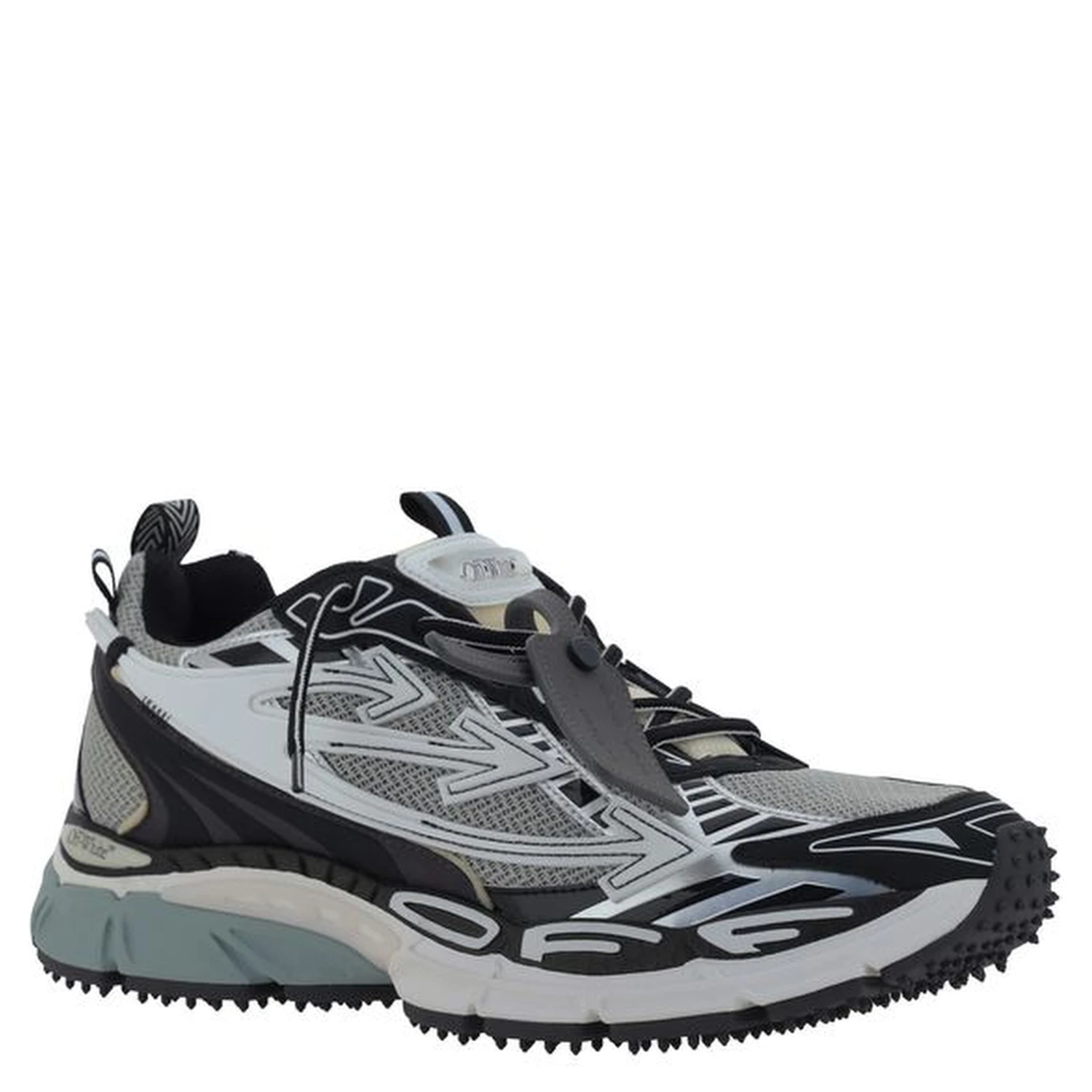 Gray Polyurethane Athletic Sneakers