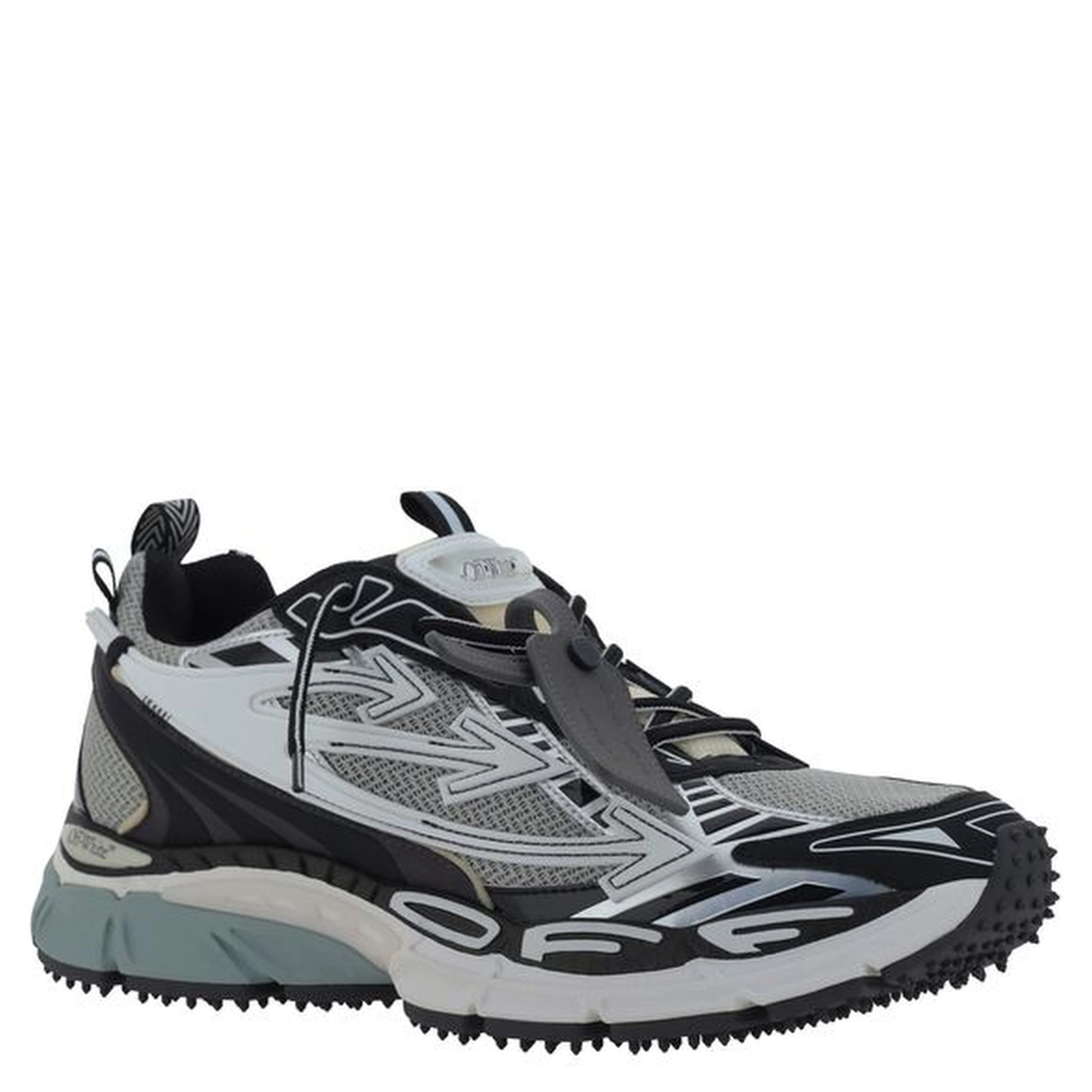 Gray Polyurethane Athletic Sneakers