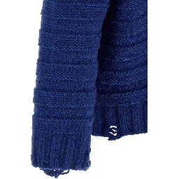 Blue Virgin Wool Cardigan