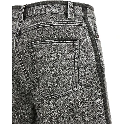 Gray Polyethylene Bermuda Shorts