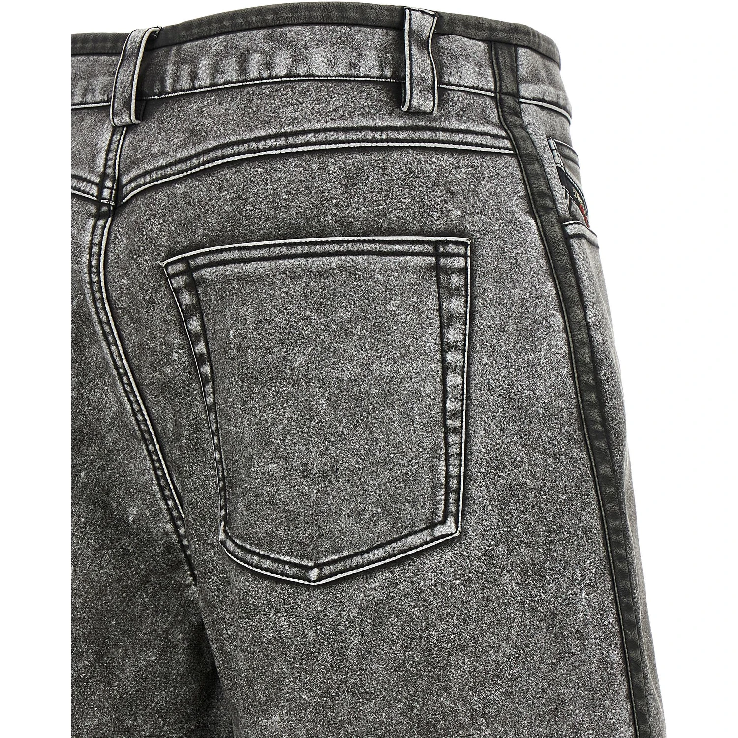 Gray Polyethylene Bermuda Shorts
