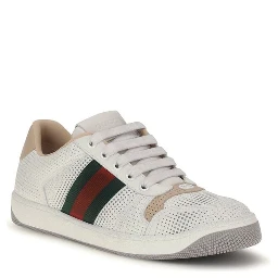 White Calf Leather Bos Taurus Athletic Sneakers