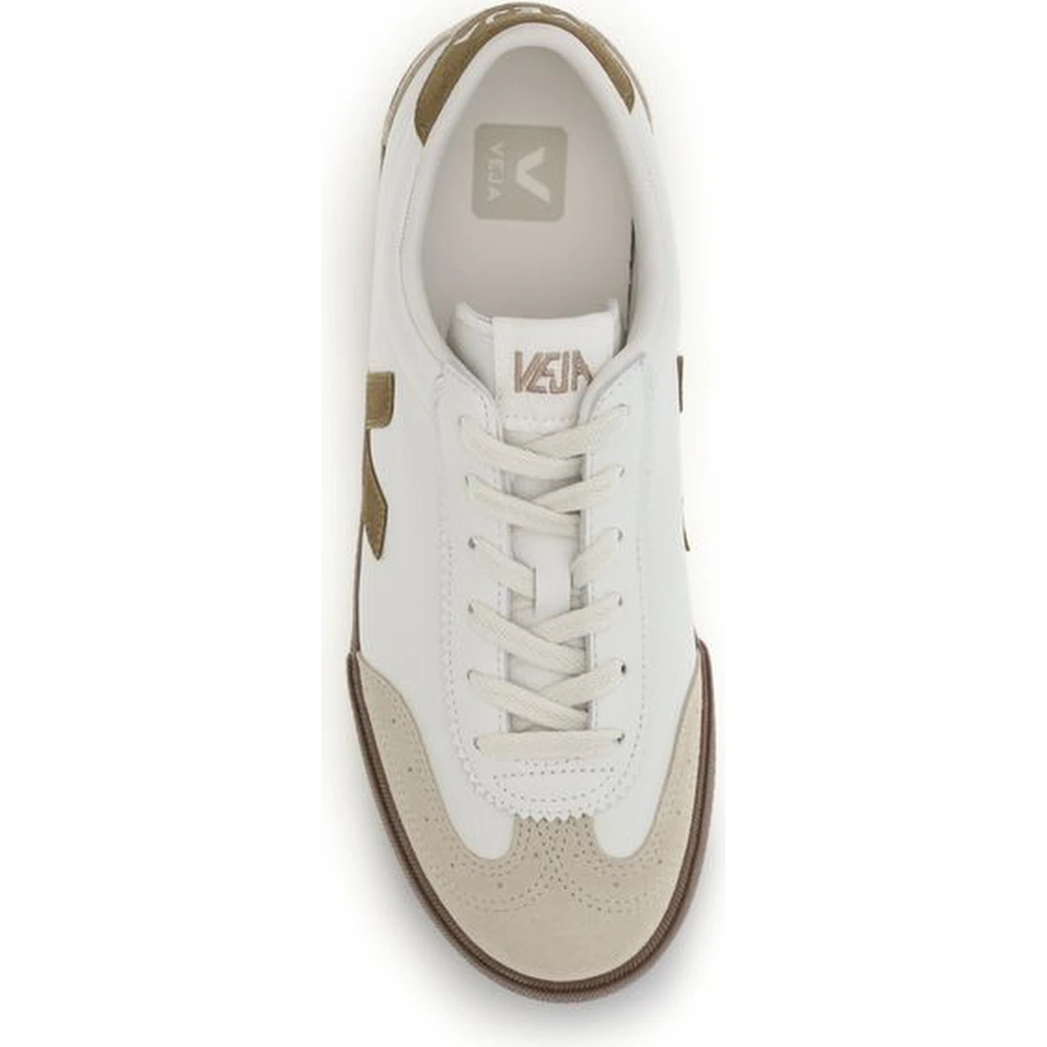 Beige Calf Leather Bos Taurus Athletic Sneakers