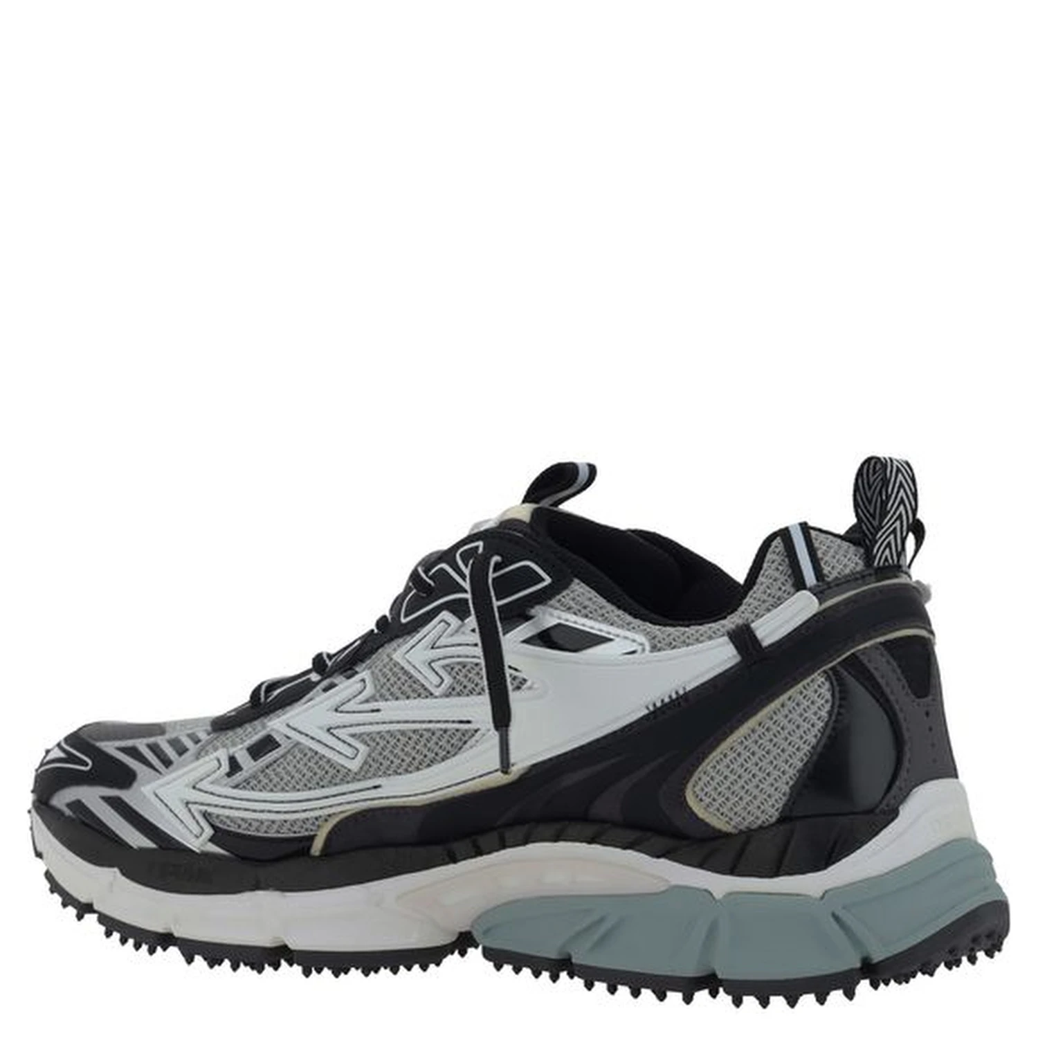 Gray Polyurethane Athletic Sneakers