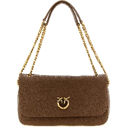 Brown Lamb Leather Shoulder Bag