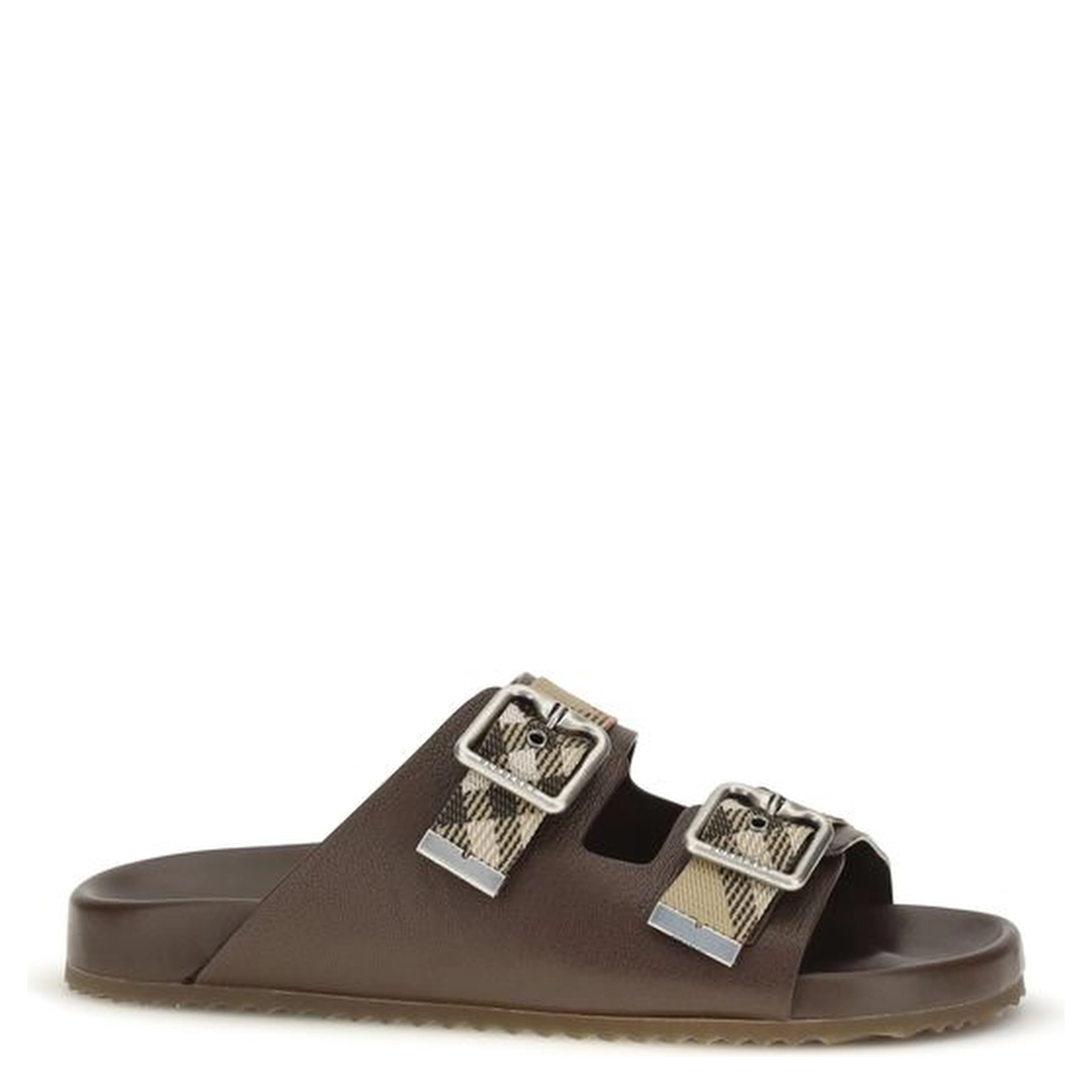 Brown Goatskin Flat Sandals