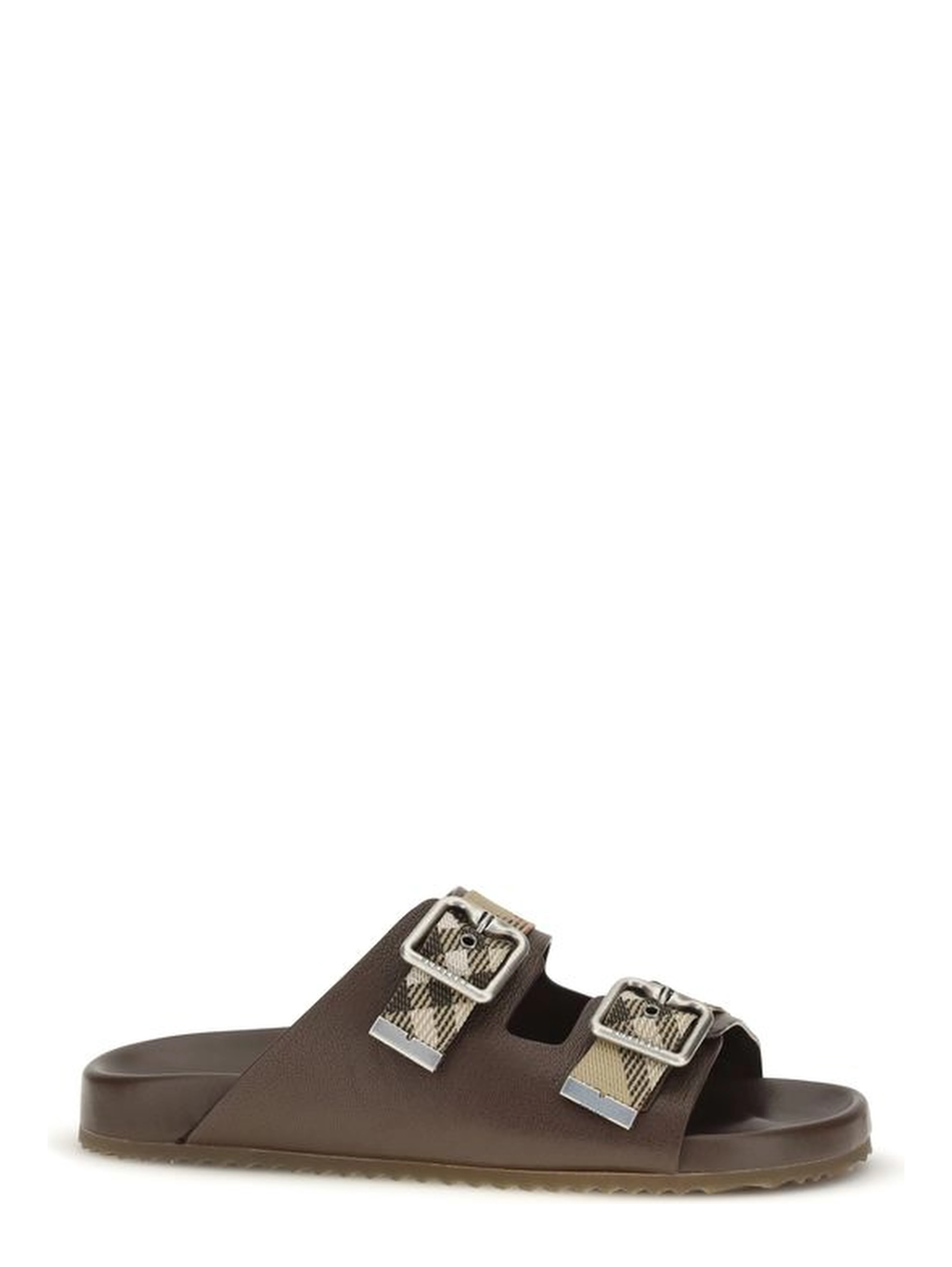 Brown Goatskin Flat Sandals