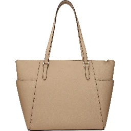 Beige Leather Shoulder Bag