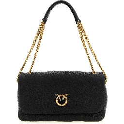 Black Lamb Leather Shoulder Bag