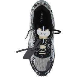 Gray Polyurethane Athletic Sneakers