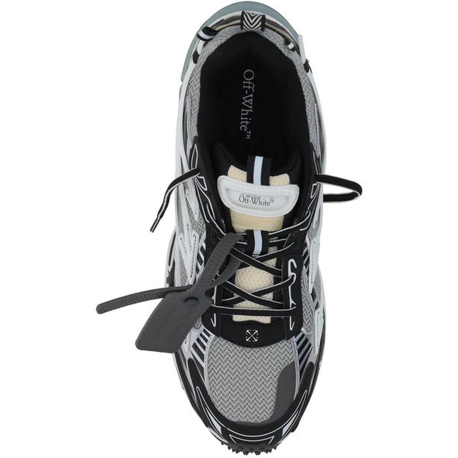 Gray Polyurethane Athletic Sneakers