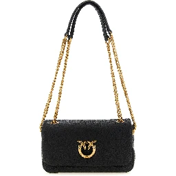 Black Lamb Leather Shoulder Bag