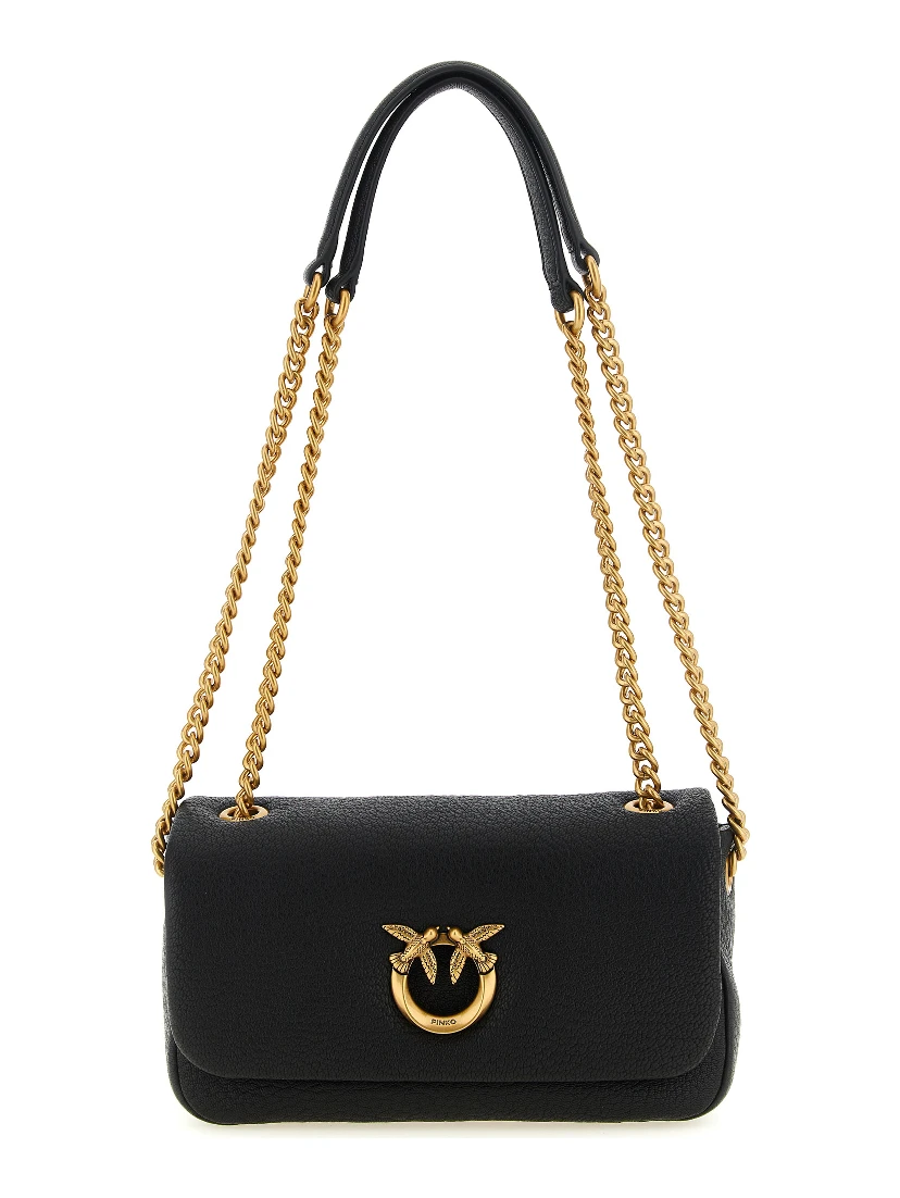 Black Lamb Leather Shoulder Bag
