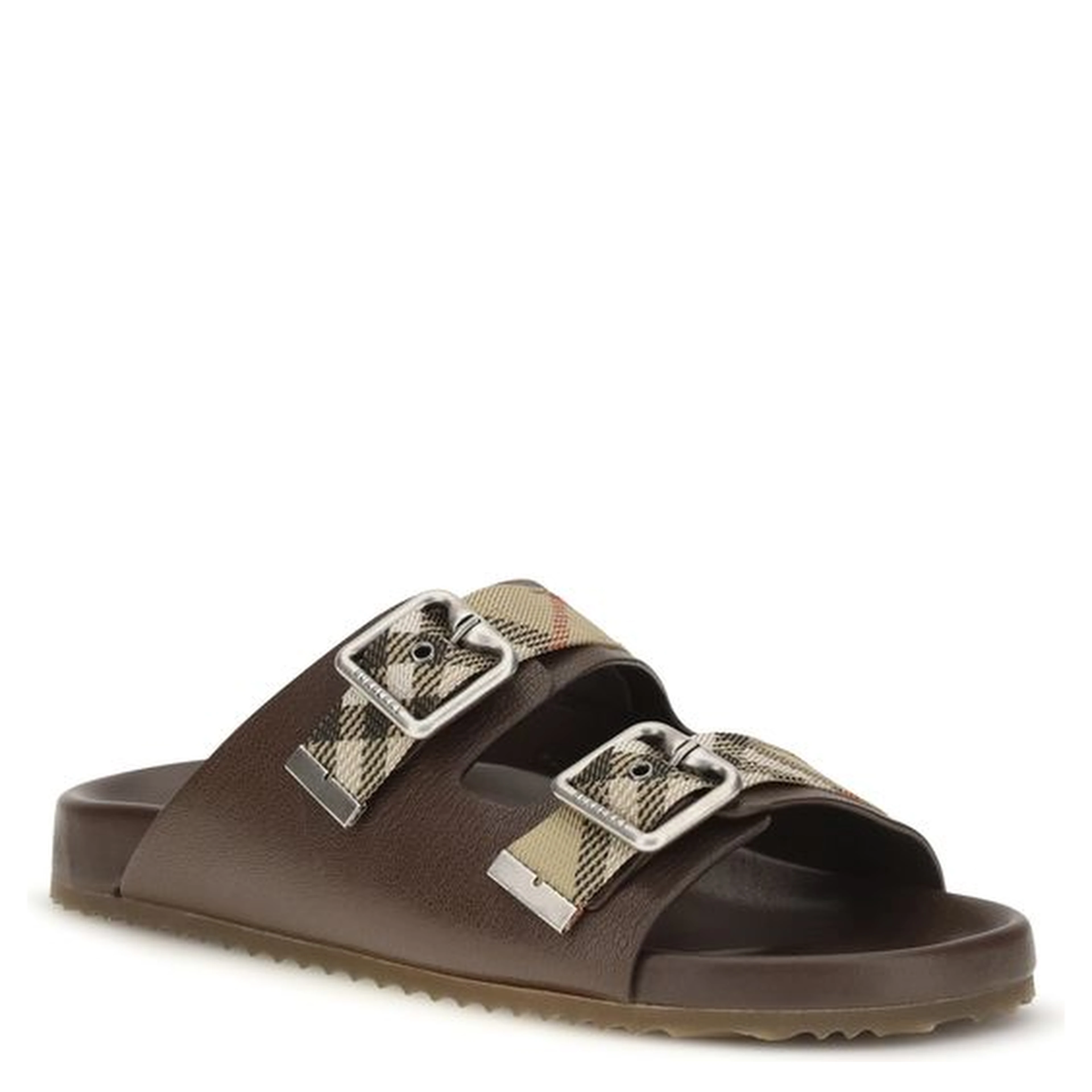 Brown Goatskin Flat Sandals