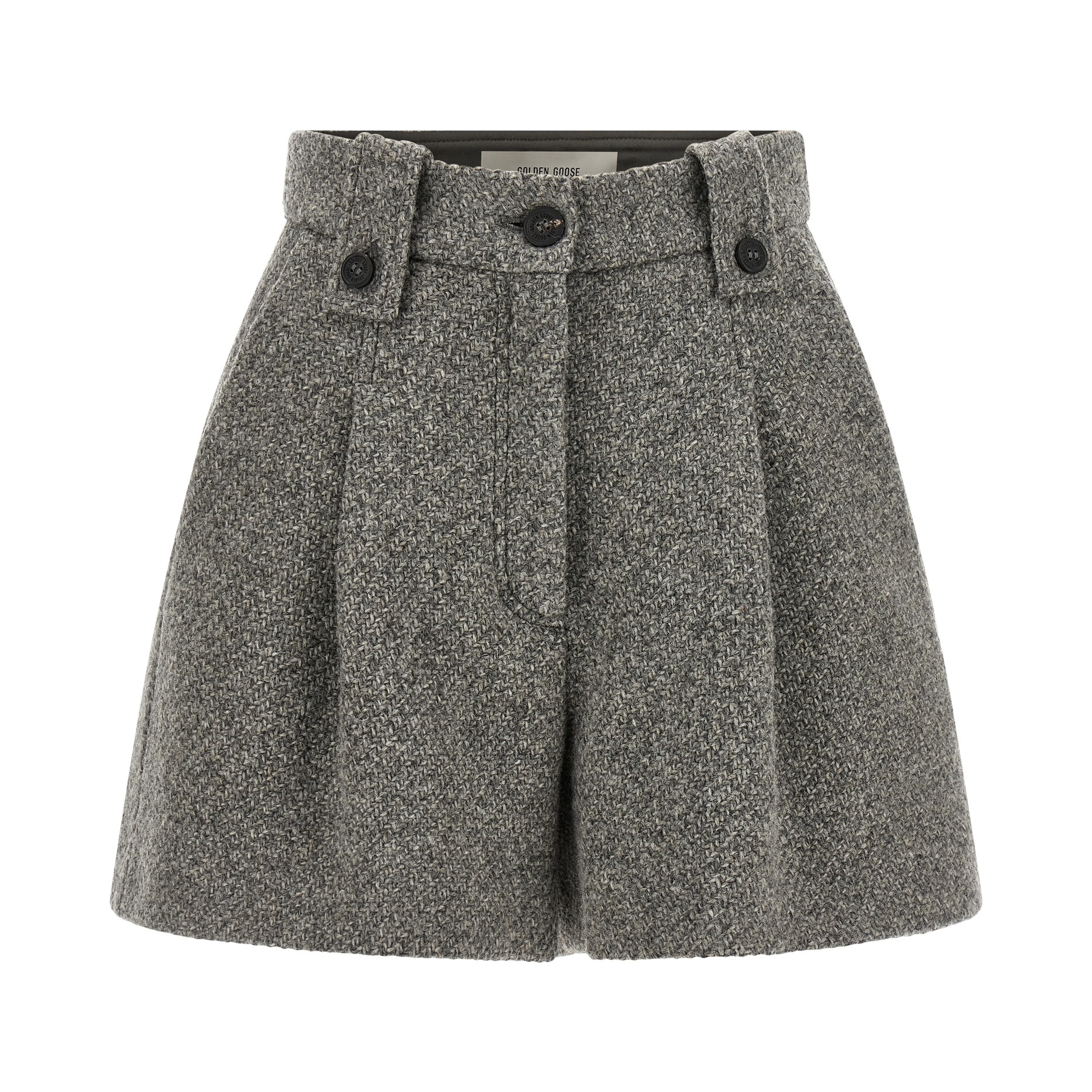 Gray Virgin Wool Bermuda Shorts