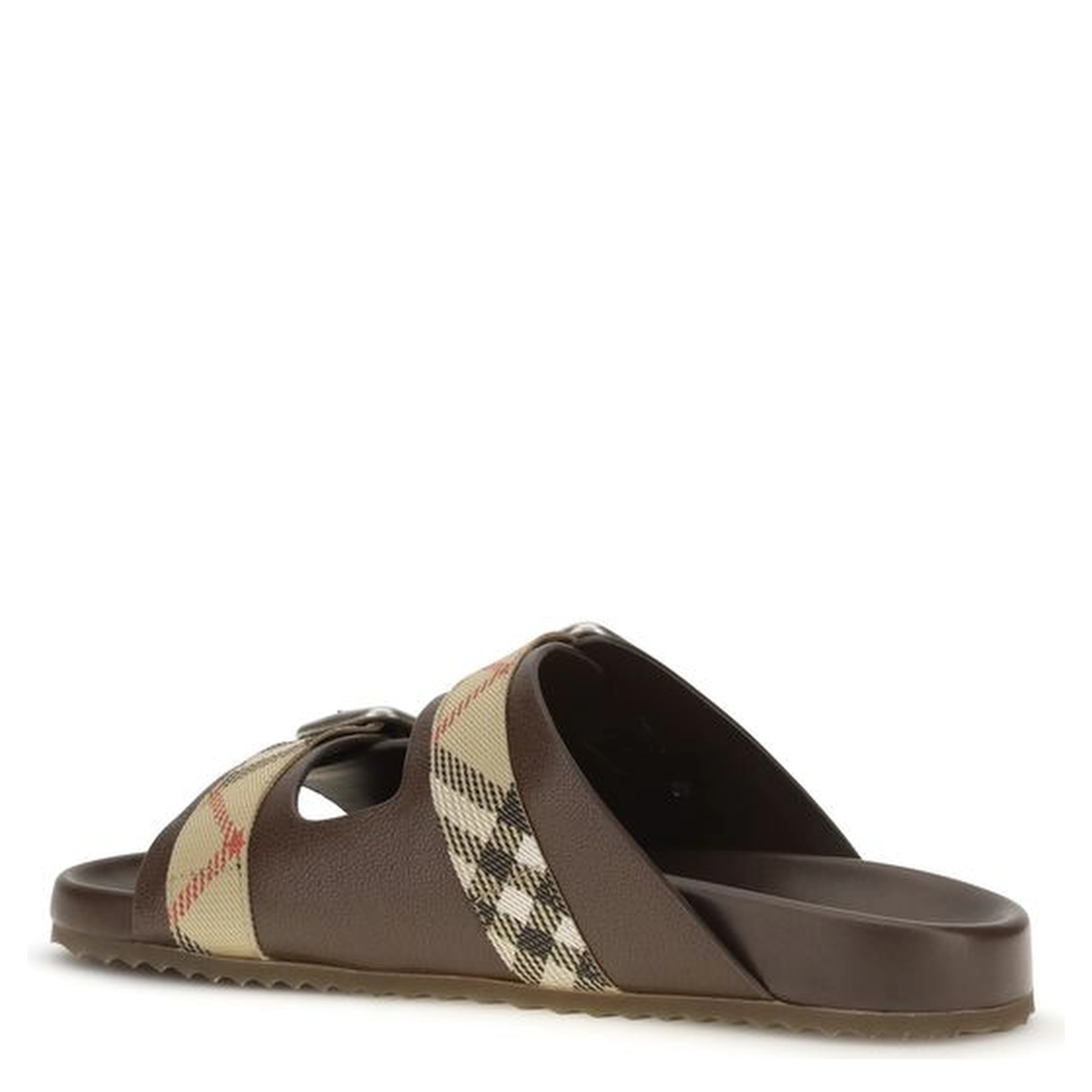 Brown Goatskin Flat Sandals