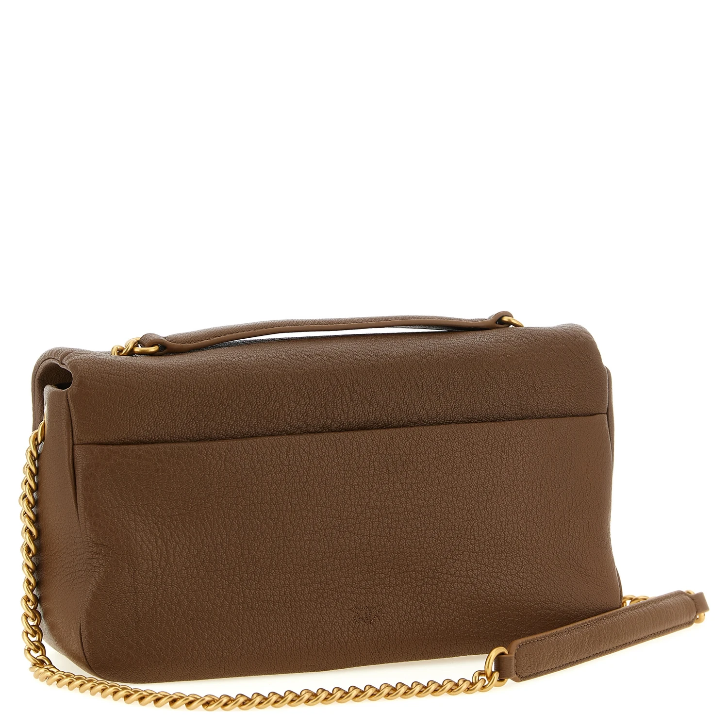 Brown Lamb Leather Shoulder Bag