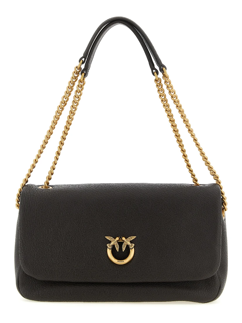Brown Lamb Leather Shoulder Bag