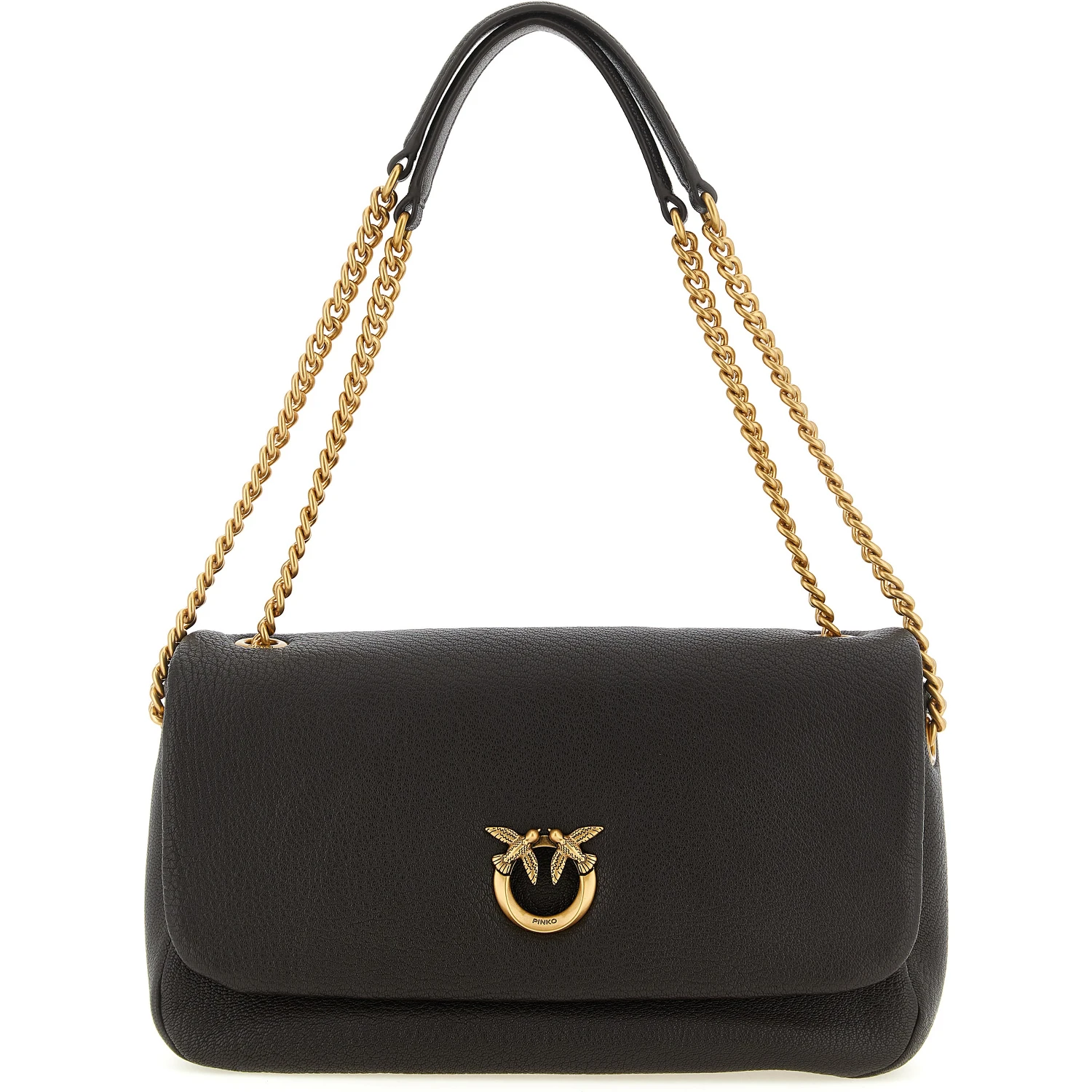 Brown Lamb Leather Shoulder Bag