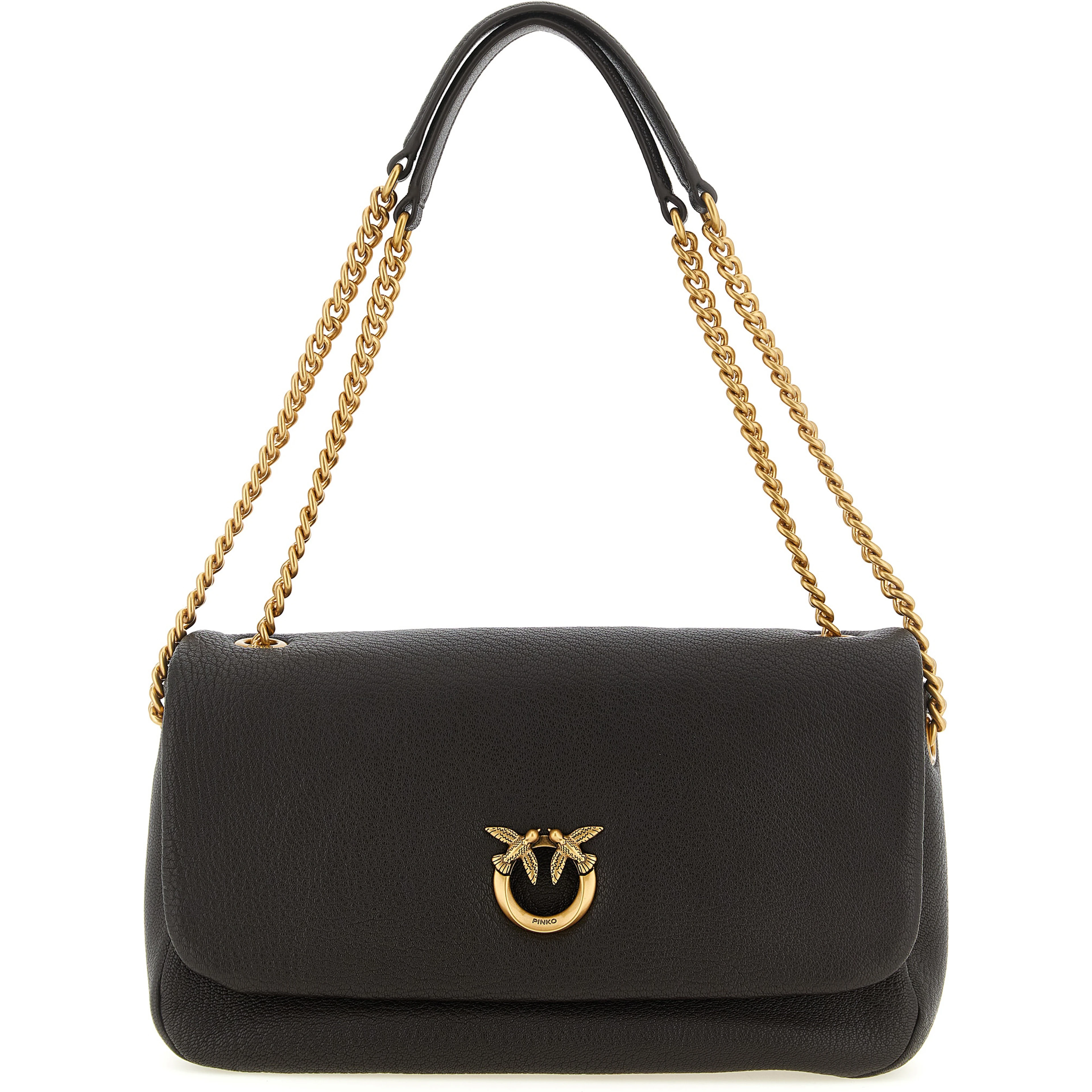 Brown Lamb Leather Shoulder Bag