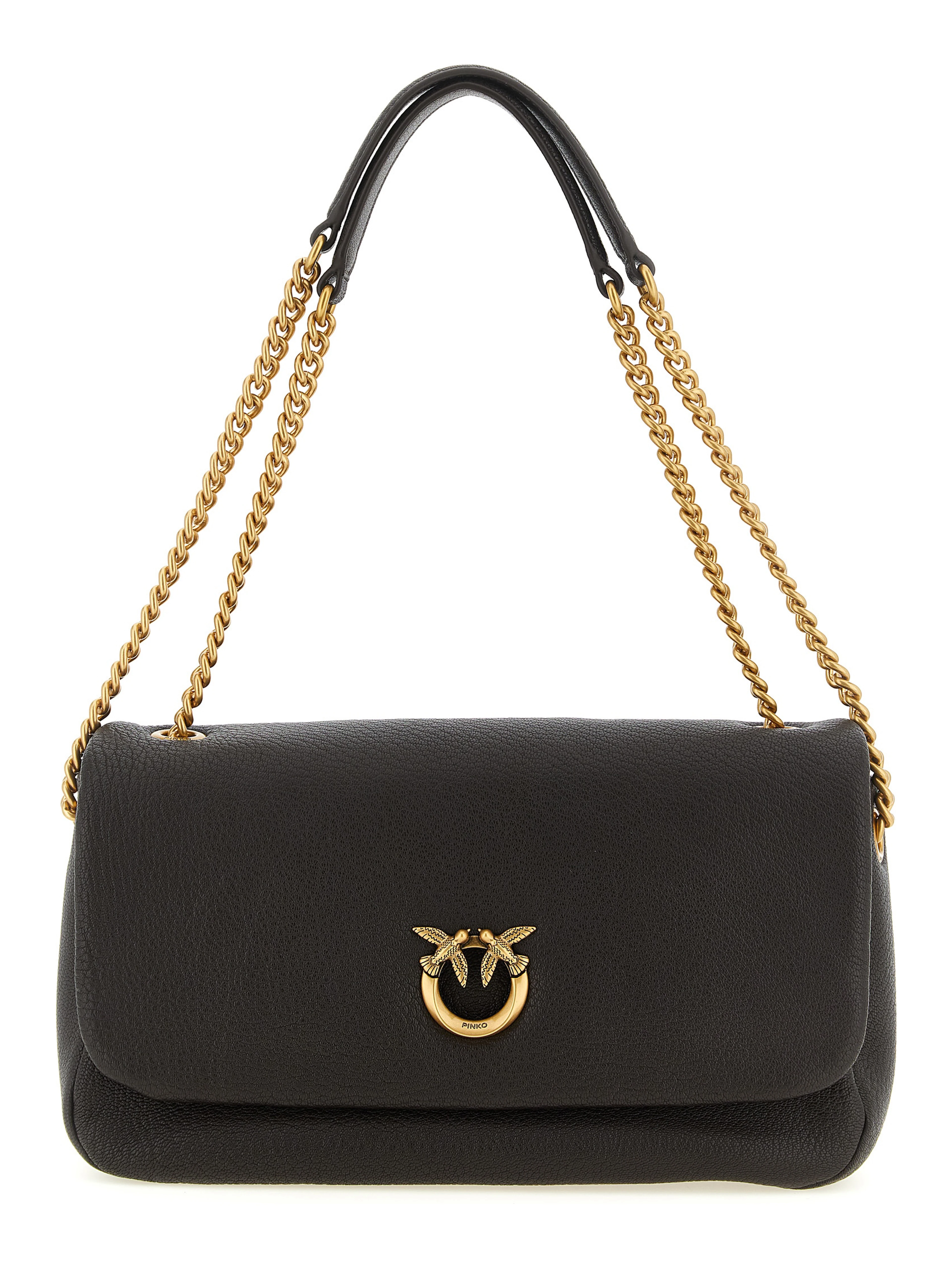 Brown Lamb Leather Shoulder Bag