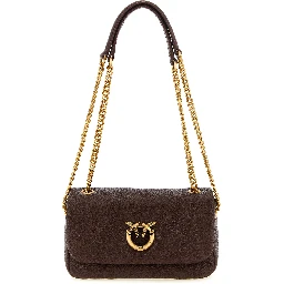 Brown Lamb Leather Shoulder Bag