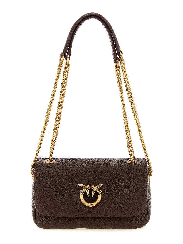 Brown Lamb Leather Shoulder Bag