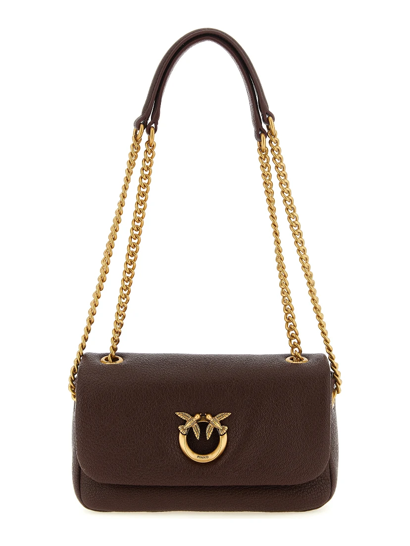 Brown Lamb Leather Shoulder Bag