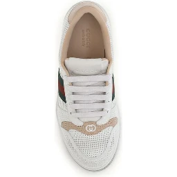 White Calf Leather Bos Taurus Athletic Sneakers
