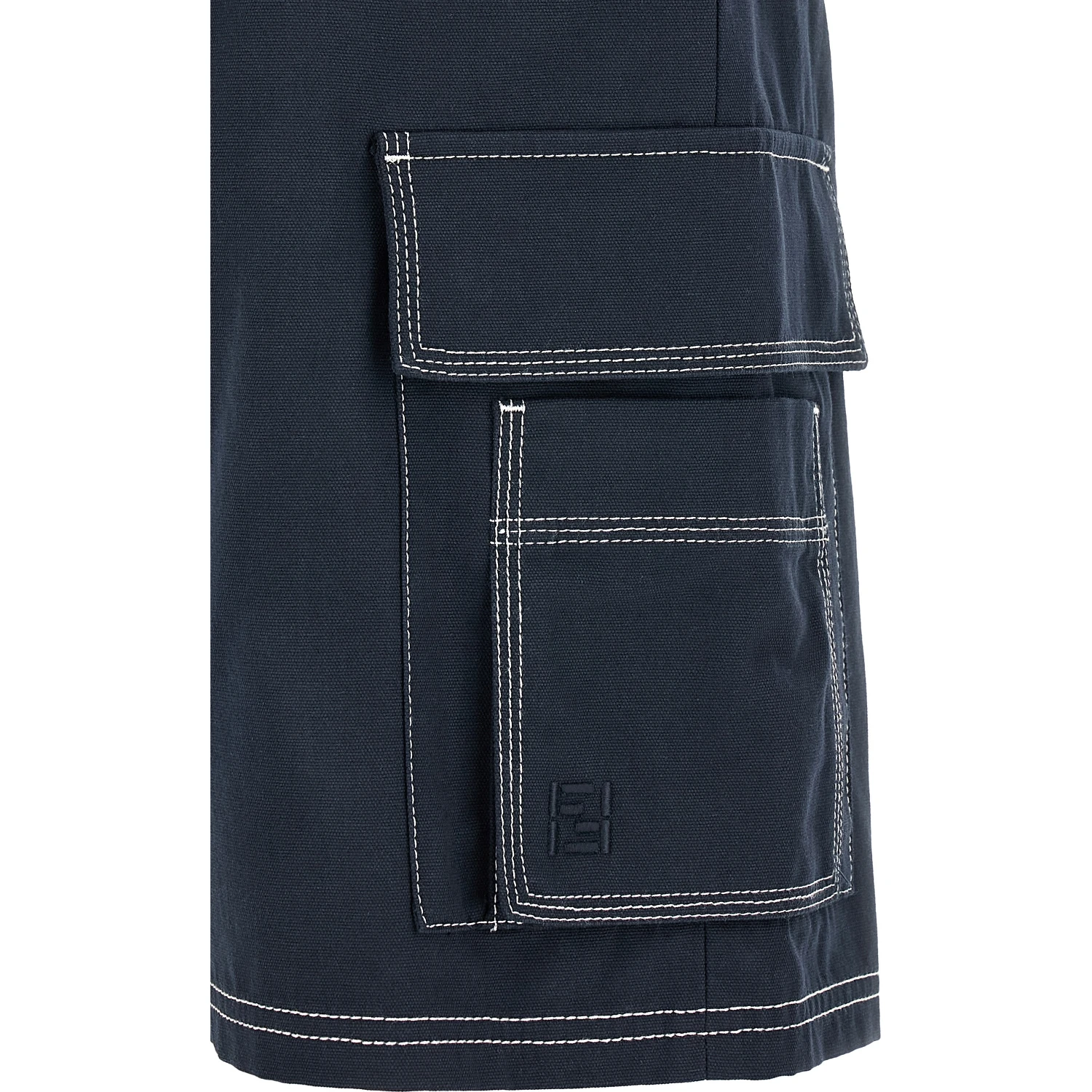 Blue Cotton Bermuda Shorts