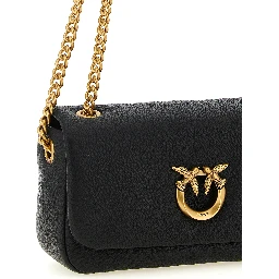 Black Lamb Leather Shoulder Bag