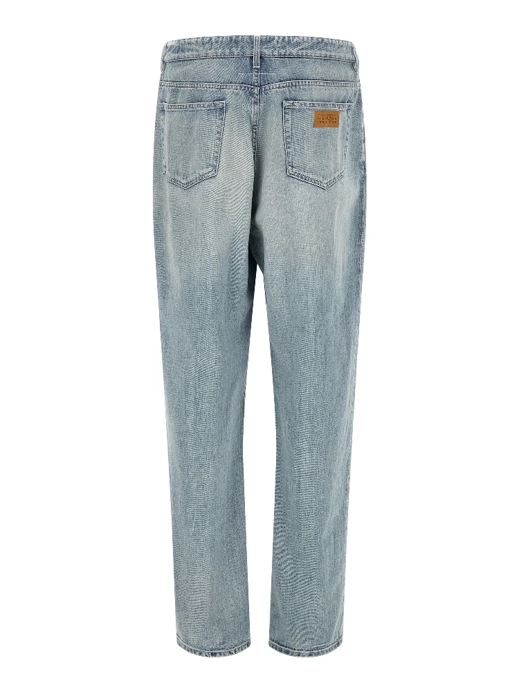 Blue Cotton Straight-Leg Jeans alternative