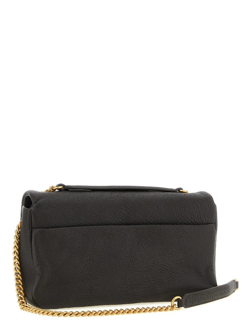 Brown Lamb Leather Shoulder Bag