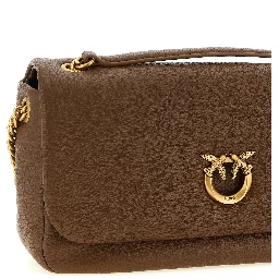 Brown Lamb Leather Shoulder Bag