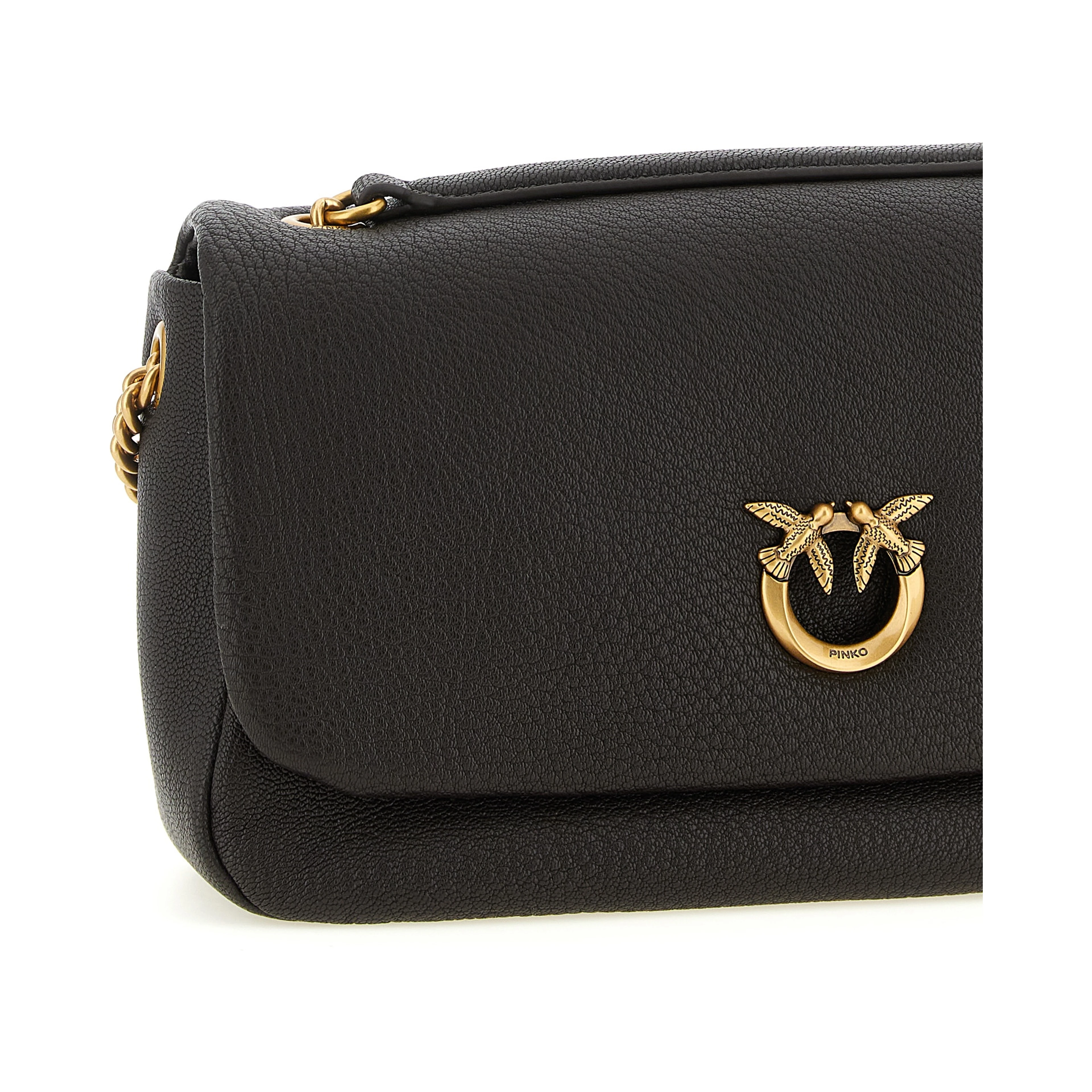 Brown Lamb Leather Shoulder Bag