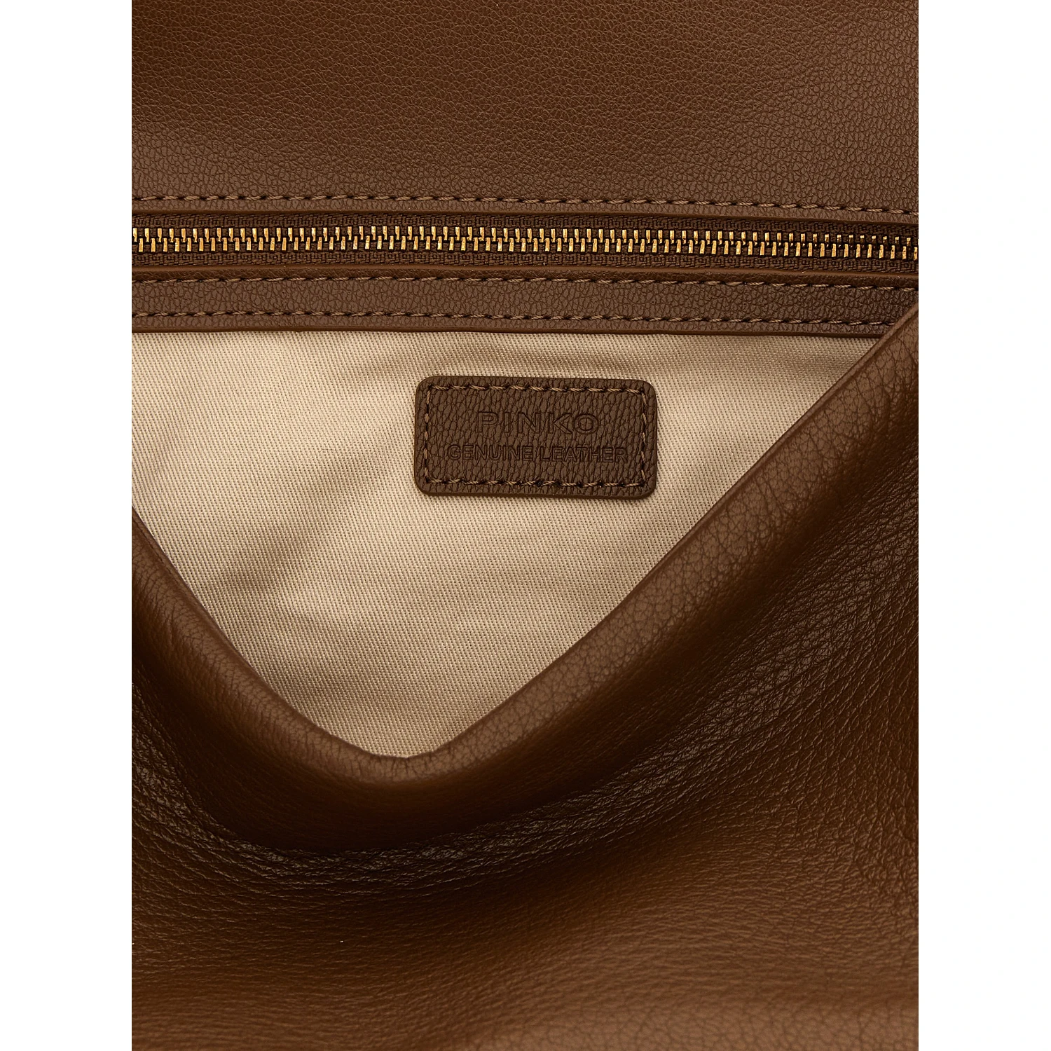 Brown Lamb Leather Shoulder Bag