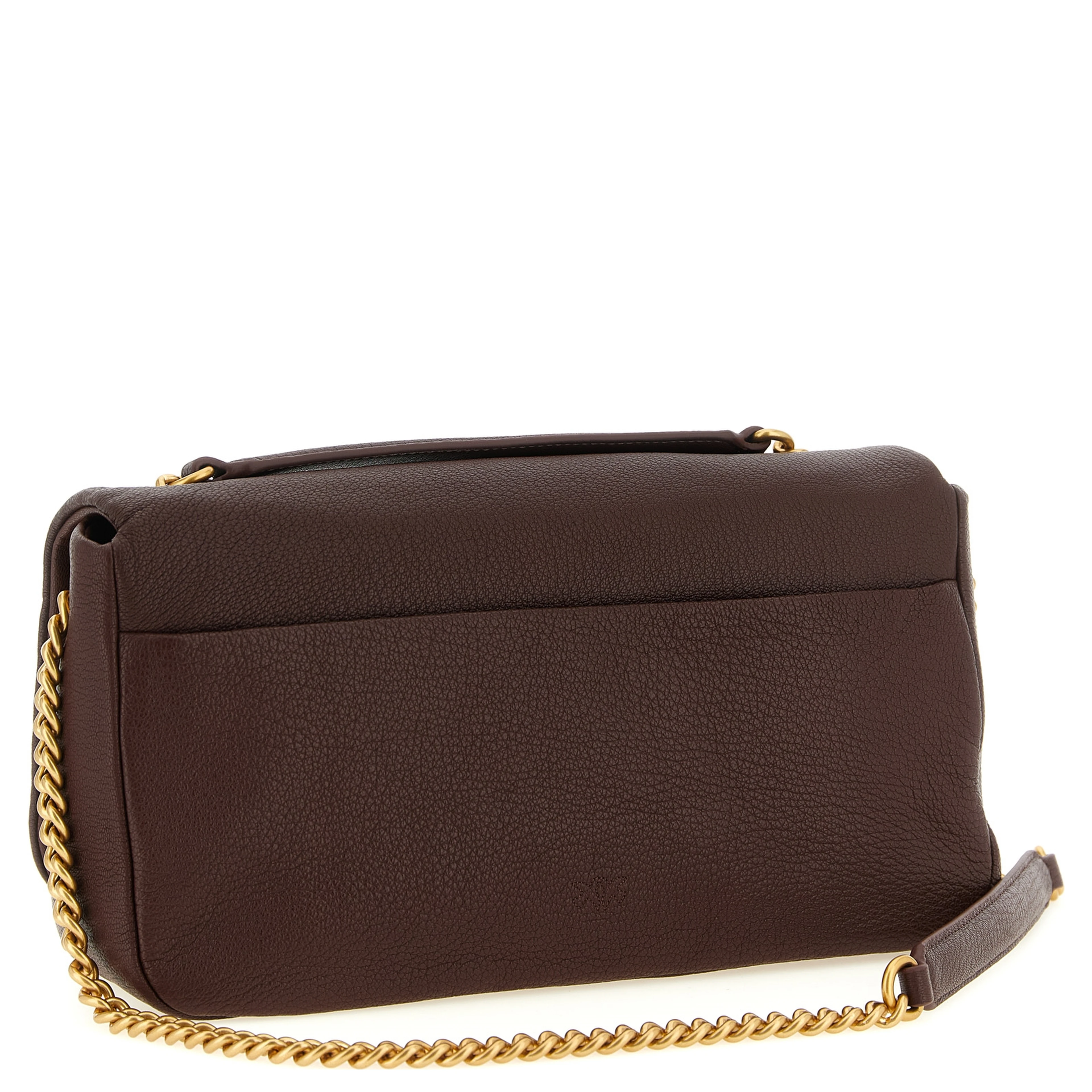 Brown Lamb Leather Shoulder Bag