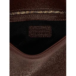 Brown Lamb Leather Shoulder Bag