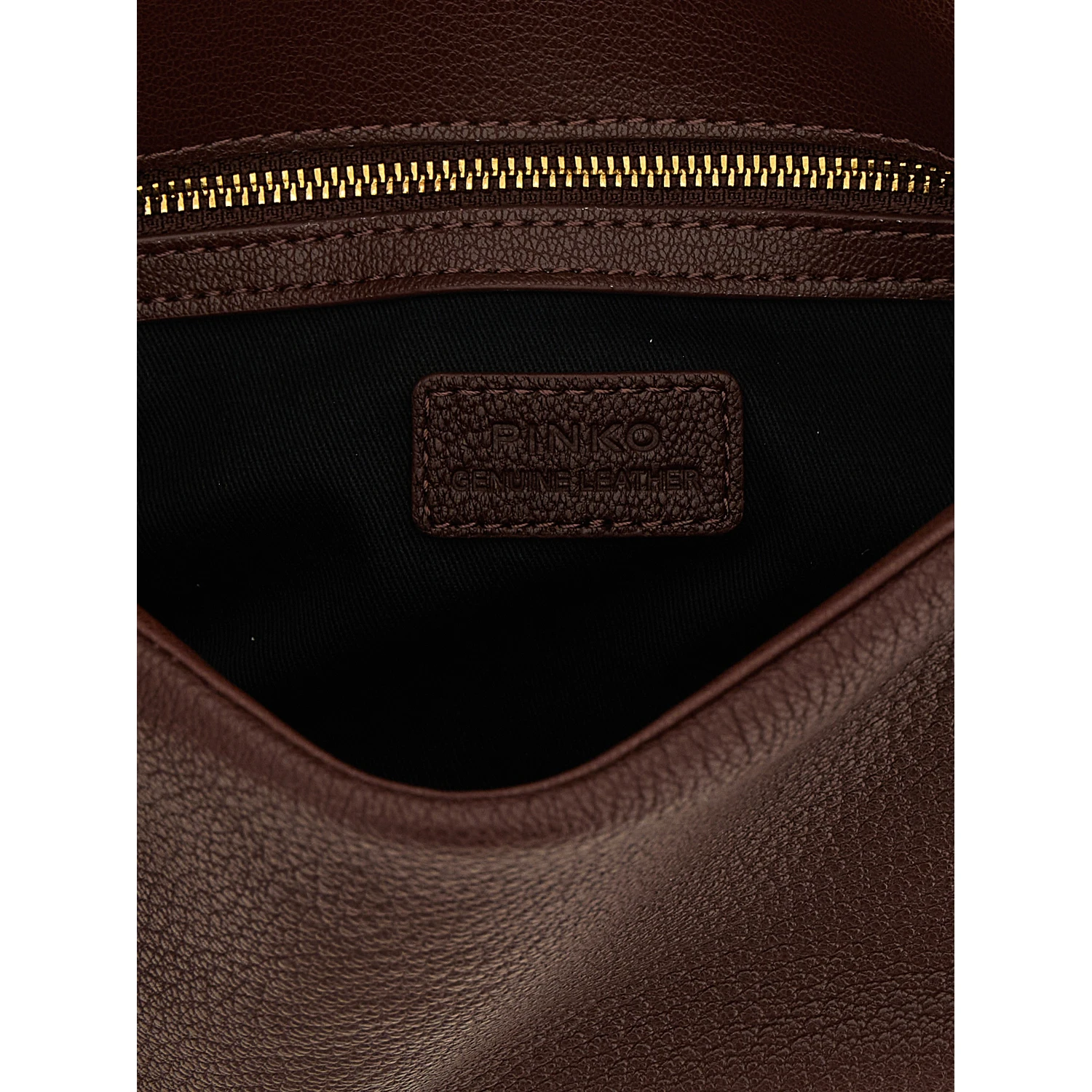 Brown Lamb Leather Shoulder Bag