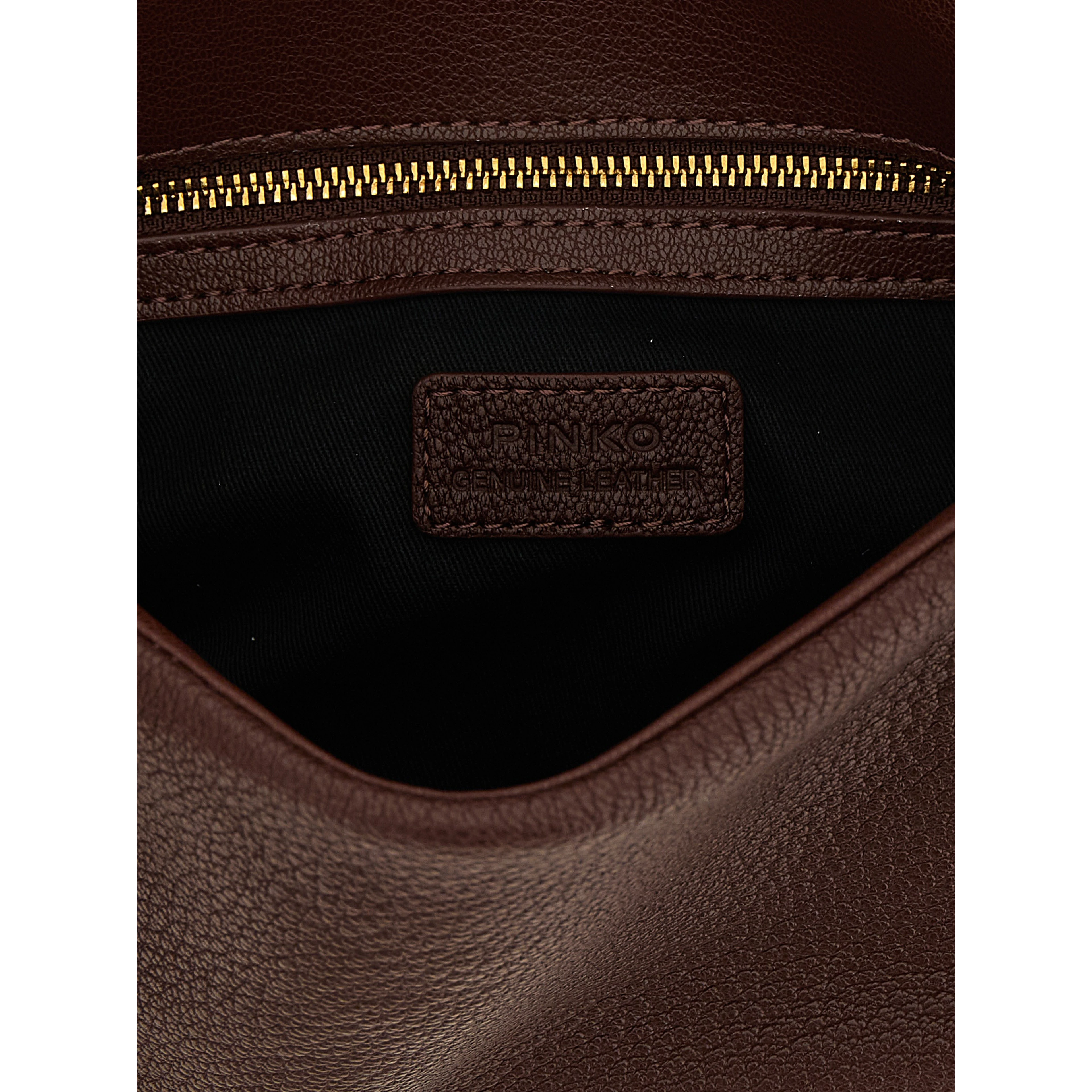 Brown Lamb Leather Shoulder Bag
