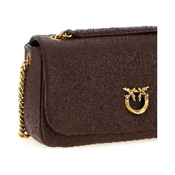 Brown Lamb Leather Shoulder Bag