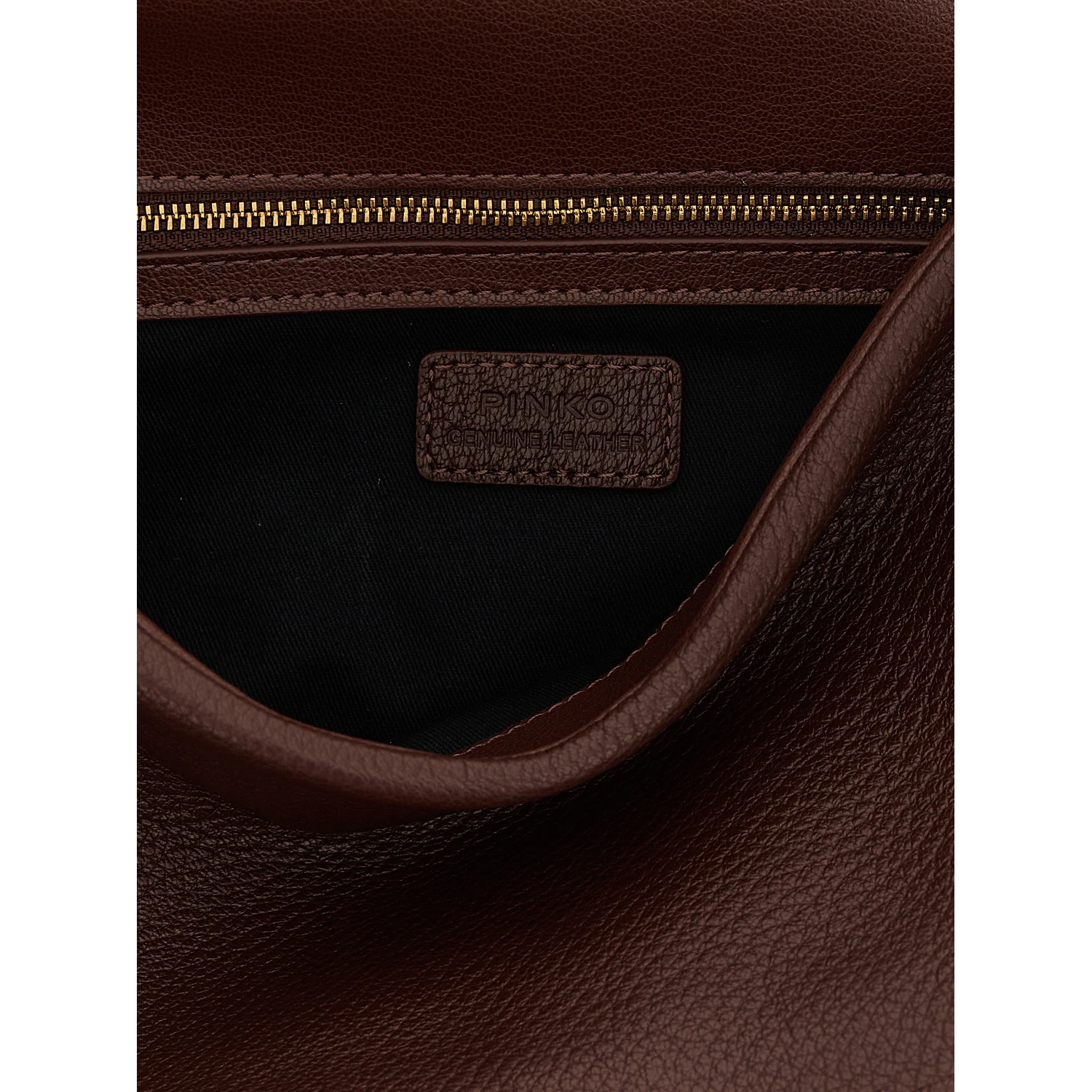 Brown Lamb Leather Shoulder Bag