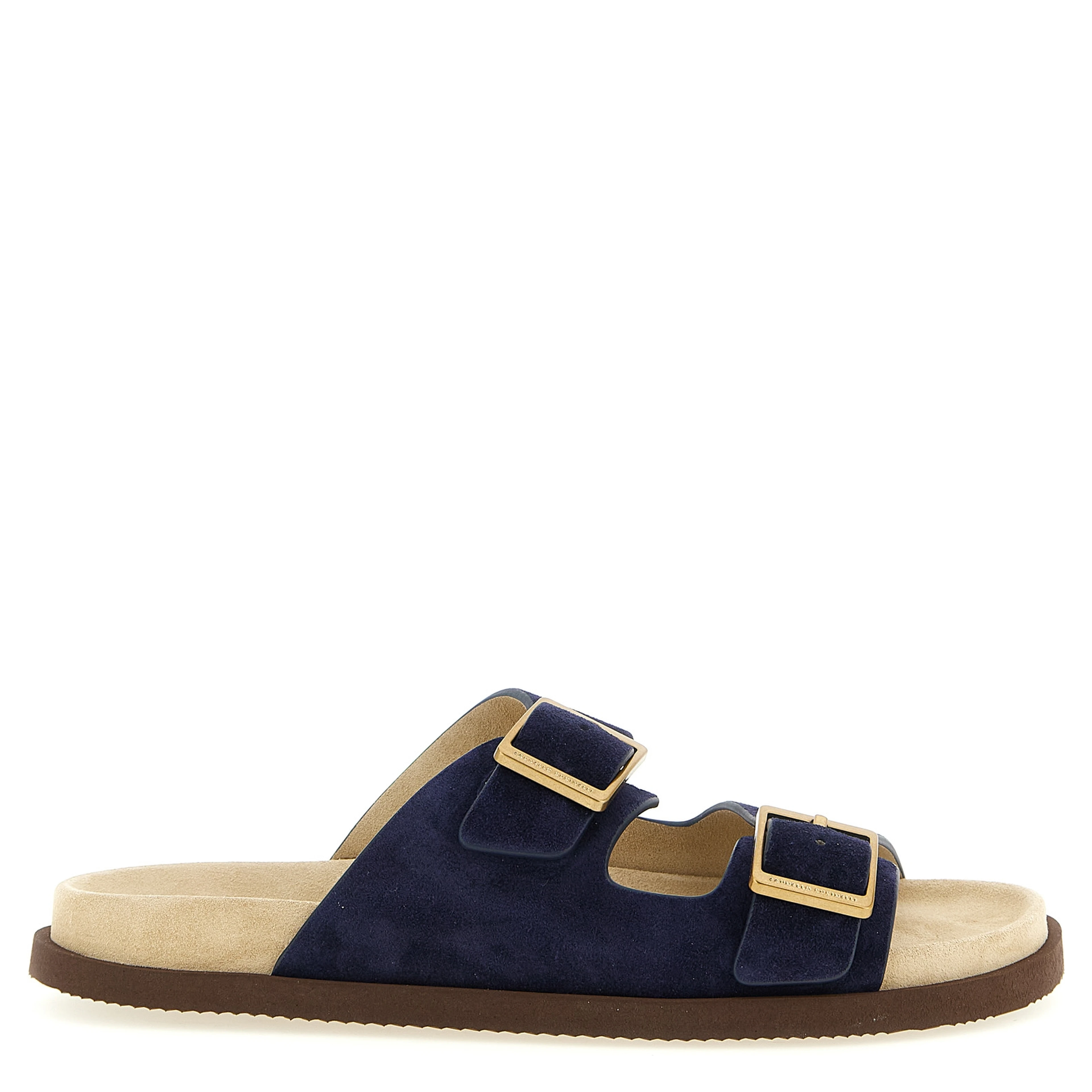 Blue Calfskin Slides