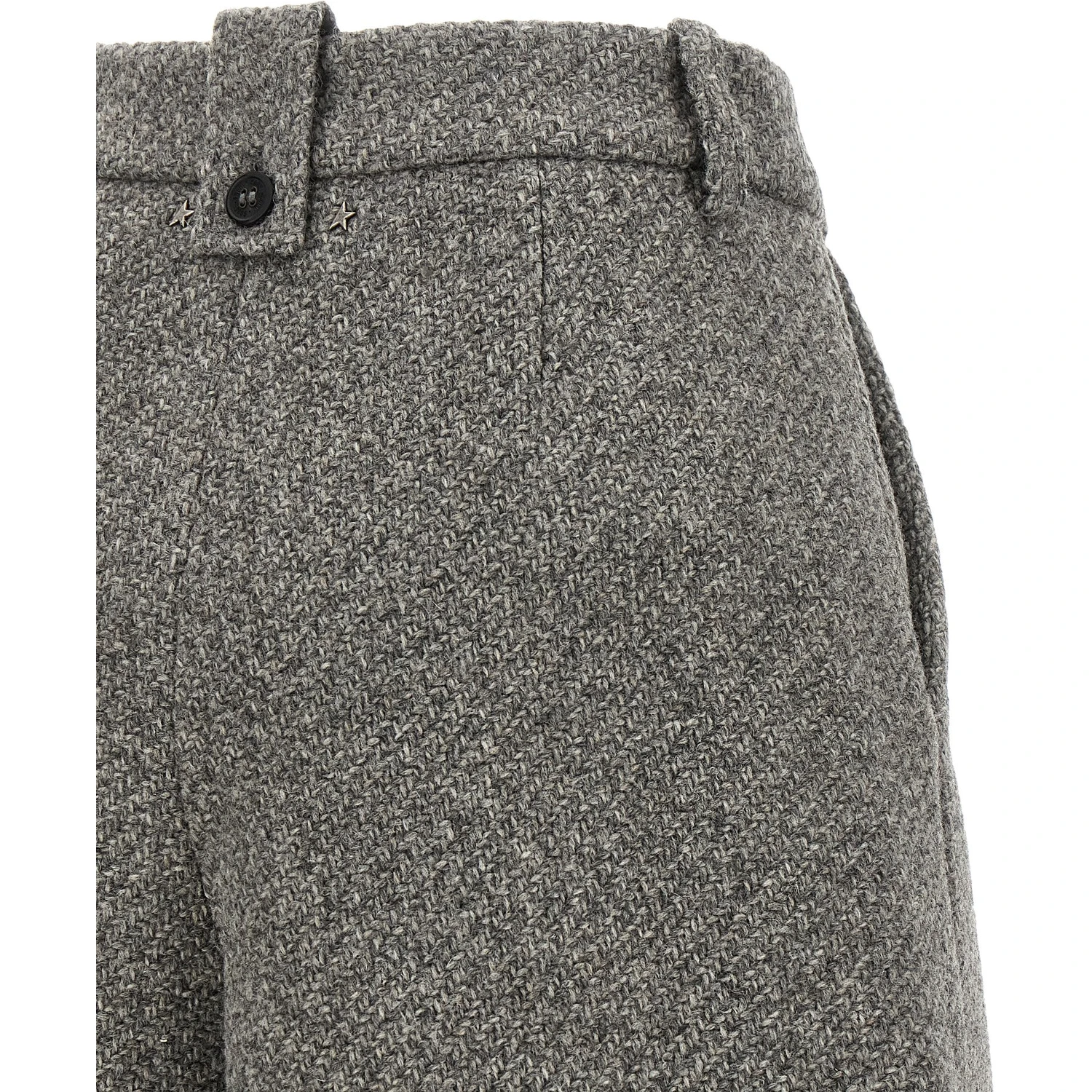 Gray Virgin Wool Bermuda Shorts