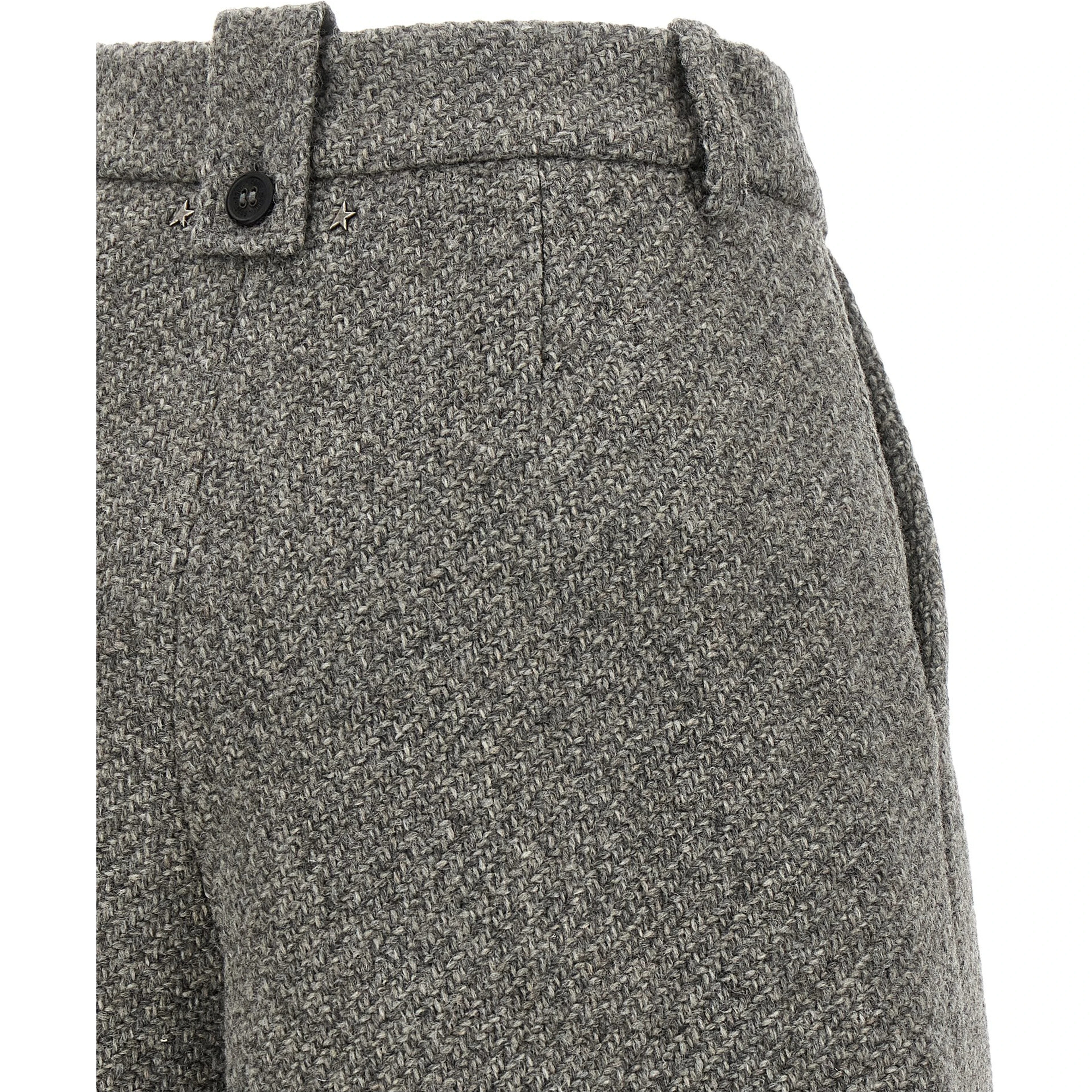 Gray Virgin Wool Bermuda Shorts