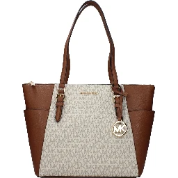 Beige Leather Shoulder Bag