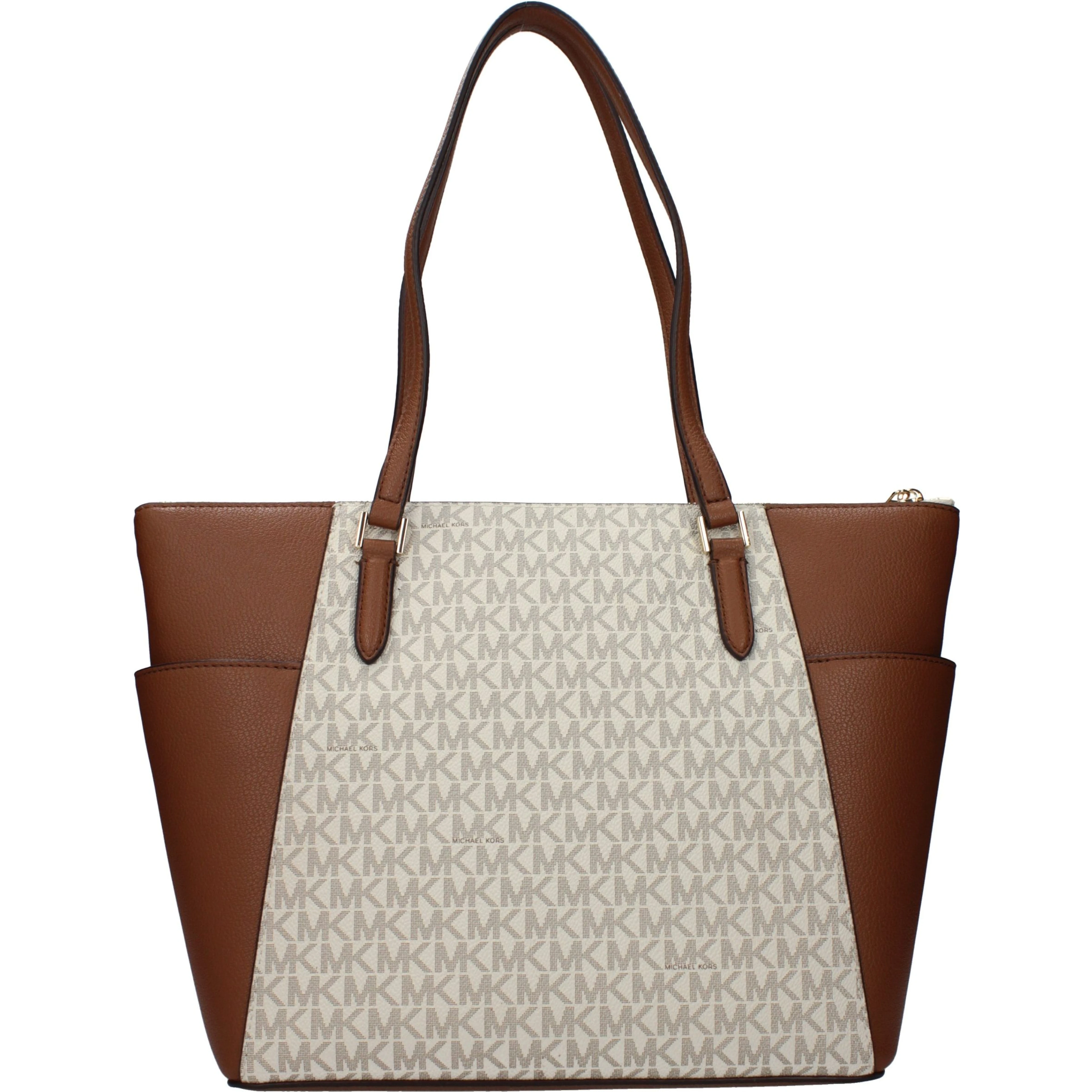Beige Leather Shoulder Bag