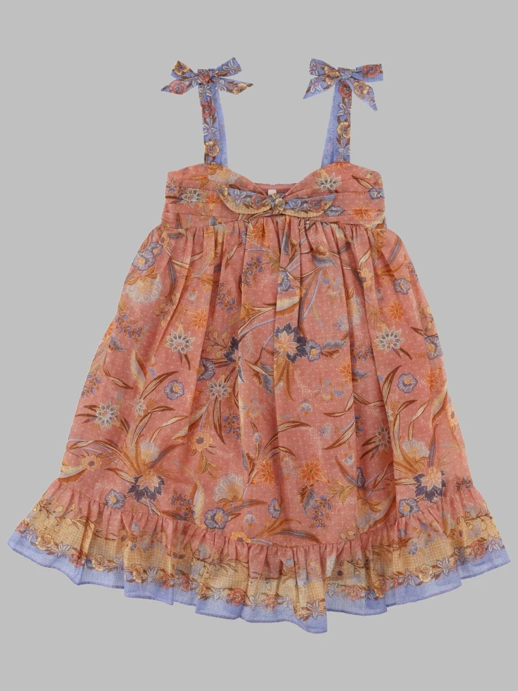 indra kids tie front dress